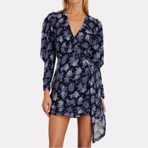 Saylor Blue Rose Floral Print Merritt Dress
